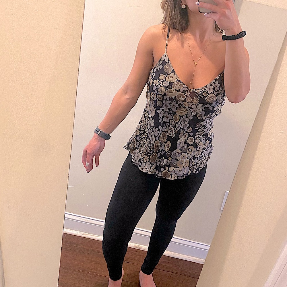 Vintage Jean-Louis Scherrer 100% Silk Floral Tank